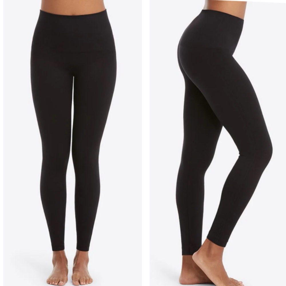 SPANX LOOK AT ME NOW SEAMLESS LEGGINGS BLACK FL3515 Size L